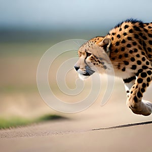Agile and speedy cheetah - ai generated image photo