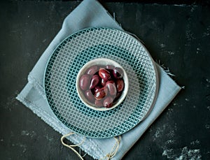 Beautiful spices and herbs photo with olive oil, abstract background