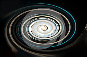 Beautiful spiral colors on black background