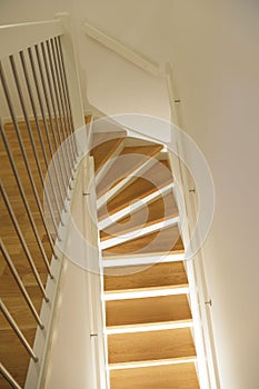 Beautiful spiral staircase. Nice home background.