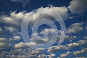 Beautiful, spring clouds in the blue sky