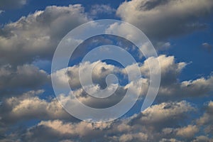 Beautiful, spring clouds in the blue sky