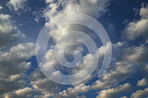 Beautiful, spring clouds in the blue sky