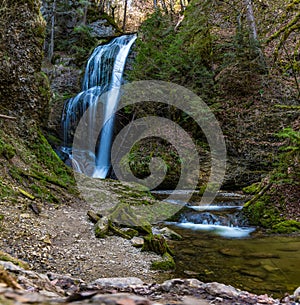 Beautiful spring hike to the Niedersonthofen waterfall in the Allgau