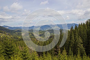 Beautiful spring landscape in Carpathians mountains. Ukraine.