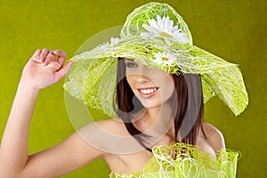 Beautiful spring woman portrait