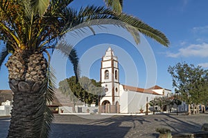 The beautiful St. Dominic church, Iglesia Santo Domingo de Guzman, in Tetir, Fuerteventura, Canary Islands, Spain