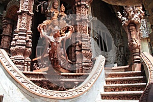 Beautiful stairs of Sanctuary of Truth, Pattaya