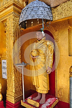 Beautiful statue of Kyaik Hwaw Wun Pagoda,Thanlyin,Myanmar.