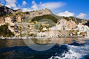 Beautiful steep village of Amalfi photo