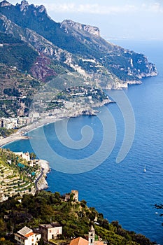 Beautiful steep village of the Costiera Amalfitana photo