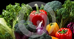 Beautiful still life background with natural detail vegetables