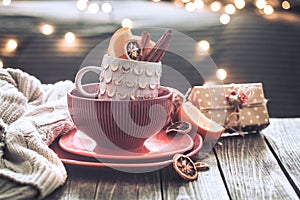 Beautiful still life with home Christmas decor