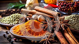 beautiful Stockphoto of spices.Generative AI