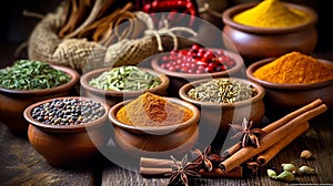 beautiful Stockphoto of spices.Generative AI