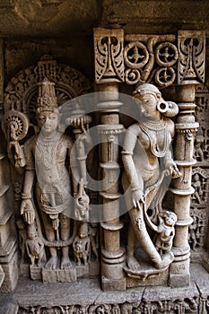 Beautiful stone carving at Rani ki vav