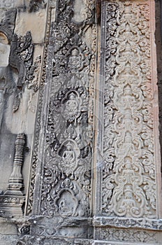 Beautiful stone carving of temple Phnom Bakheng