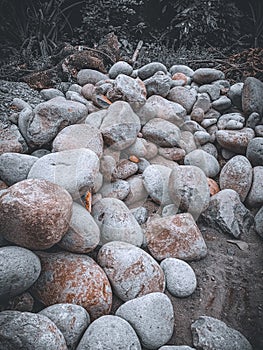 Beautiful stone on riversides