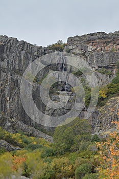 Beautiful Stone Valley Full Of Waterfalls In Valverde De Los Arroyos. October 18, 2013. Valverde De Los Arroyos, Black Village, photo