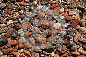 Beautiful stones on the beach