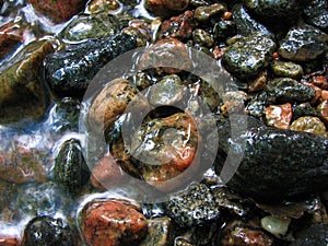 Beautiful stones in the stream