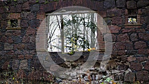 Beautiful stonework. The ruins of the ancient estate of the Korf barons