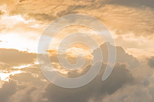 Beautiful stormy sunset sky. Cloudy abstract background