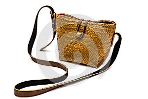 Beautiful straw bag shoulder use.