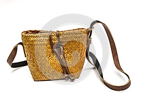 Beautiful straw bag shoulder use.