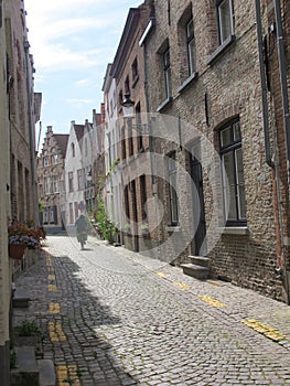 Beautiful street in Brugge, Belgium