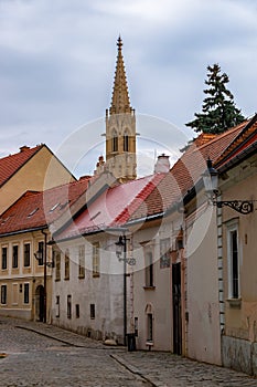 Beautiful street in the center of Bratislava, Slovakia