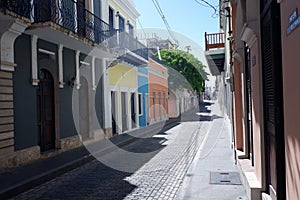 Beautiful street of old San Juan. photo
