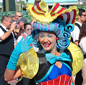 A beautiful street performer at Disneyworld