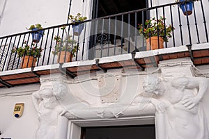 Beautiful street scene in Mijas, Spain