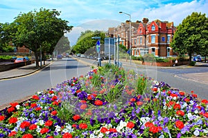 Beautiful street view from Folkestone town Kent UK