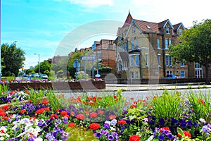 Beautiful street view from Folkestone town Kent UK