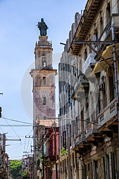 Beautiful Street view of the Old Havana City, Capital of Cuba