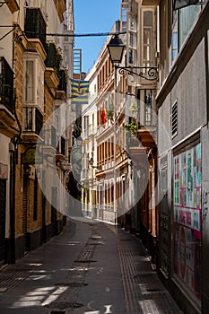 Beautiful streets of Old Town Cadiz