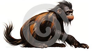 Beautiful Striped Bonobo With Large Fins And Tail
