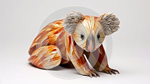 Beautiful Striped Koala With Large Fins And Tail