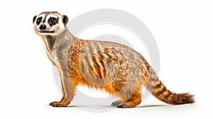 Beautiful Striped Meerkat With Large Fins And Tail