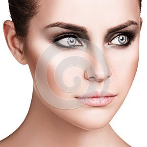 Beautiful stylish woman with smokey eyes