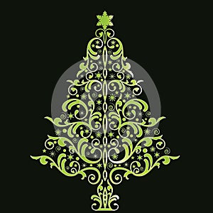 Beautiful stylized christmas tree