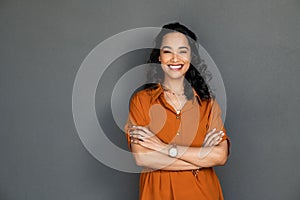Beautiful successful latin woman smiling