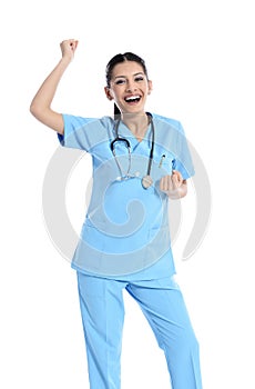 Beautiful successful nurse doctor - Healthcare workers