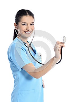 Beautiful successful nurse doctor - Healthcare workers