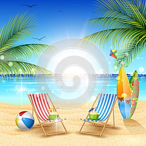 Beautiful summer beach background