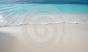 Beautiful Summer Beach Landscape Digital Background, Holiday Card Wall Art Banner Website Design Photography - ai generated