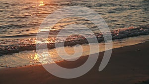 Beautiful summer beach during sunset