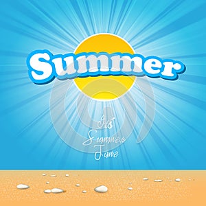 Beautiful summer cover with sun sunlight poster